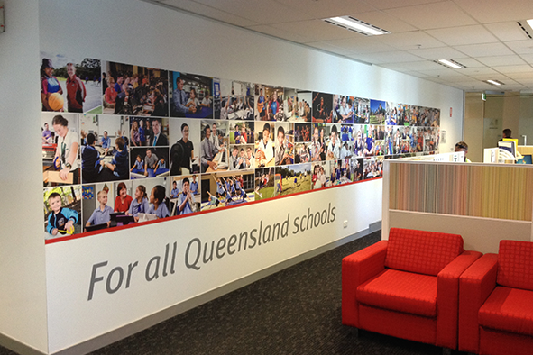 "For all Queensland schools" Wall Graphic