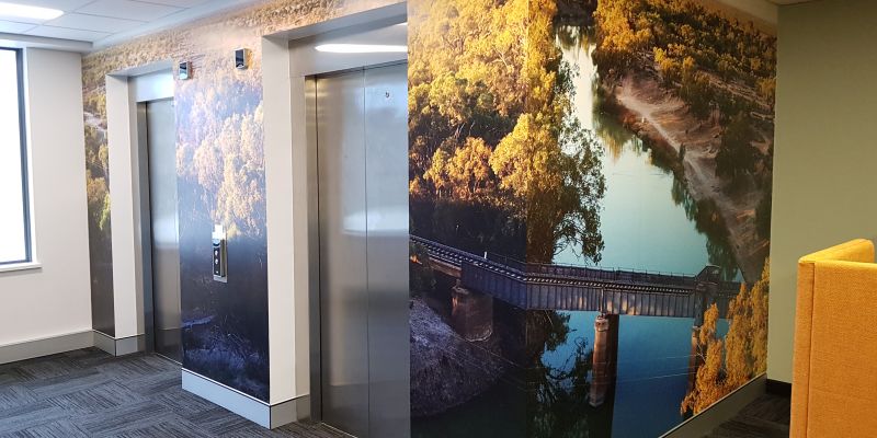 Elevator Lobby Sustainable Wallpaper Graphics
