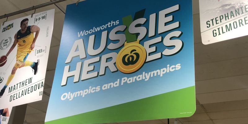 Sustainable Signage Woolworths Aussie Heroes