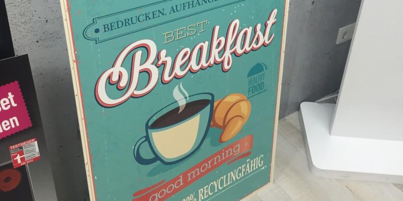 Sustainable Paper Signage Breakfast