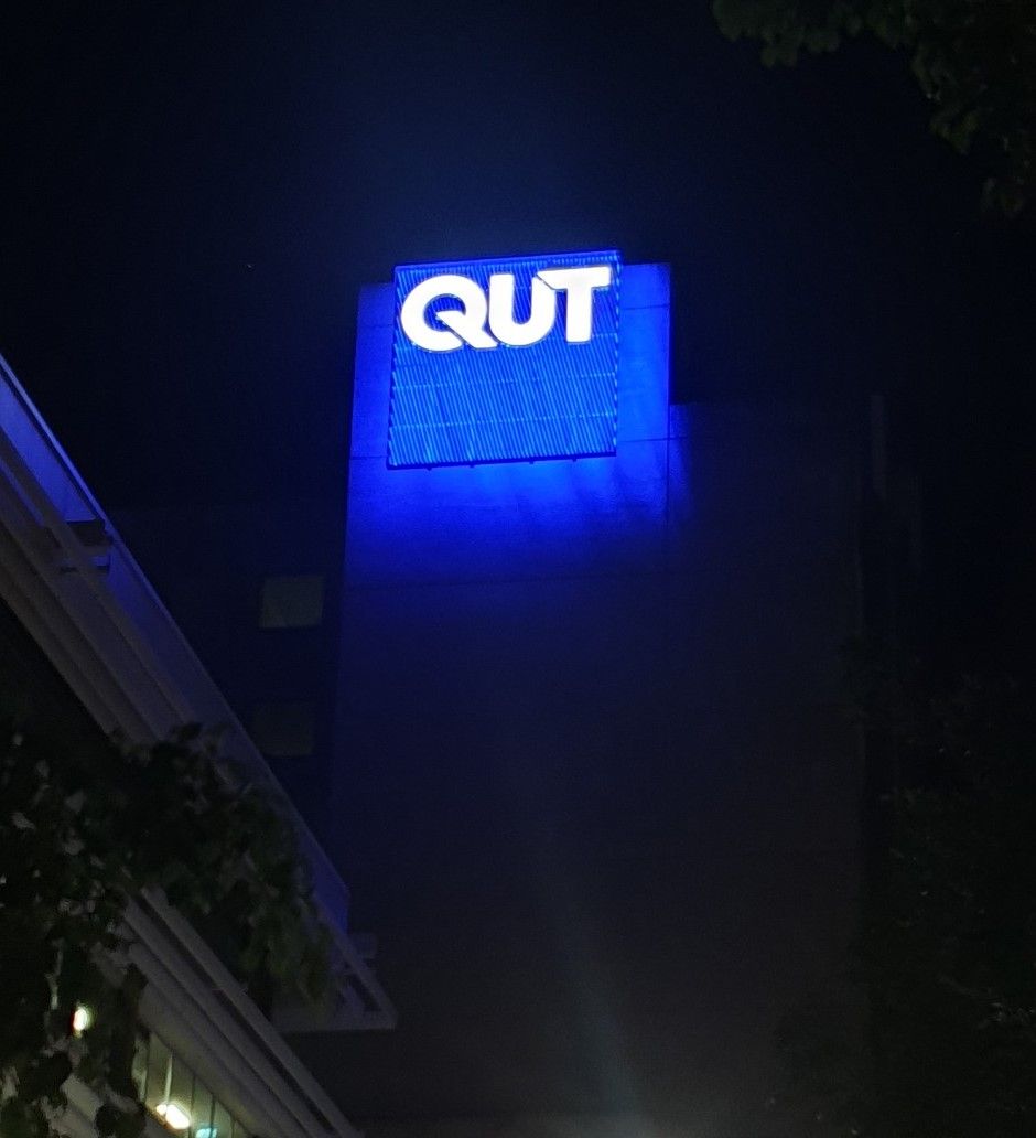 QUT Illuminated Sign