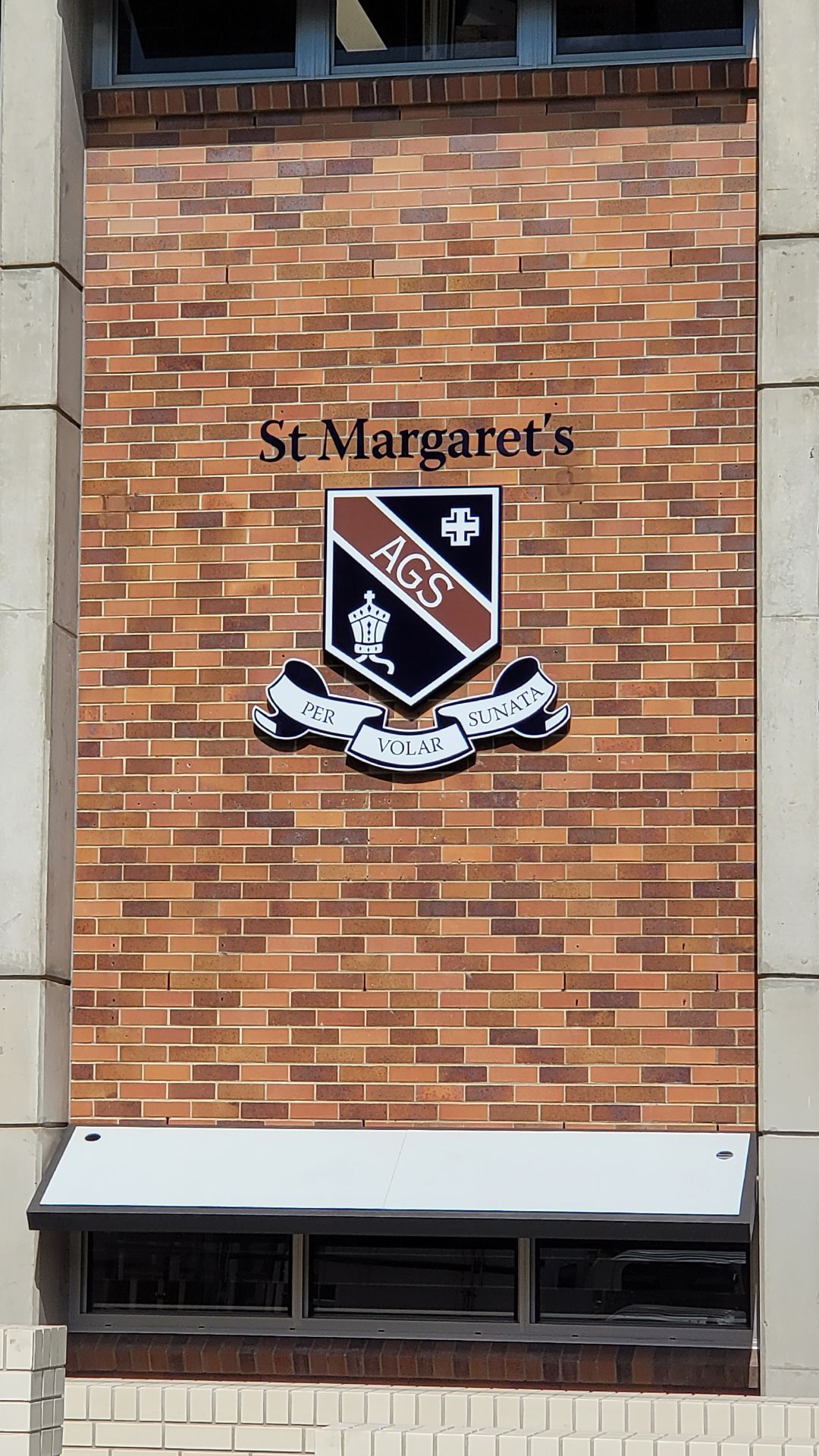 St Margaret's Fabricated Shields and Letters