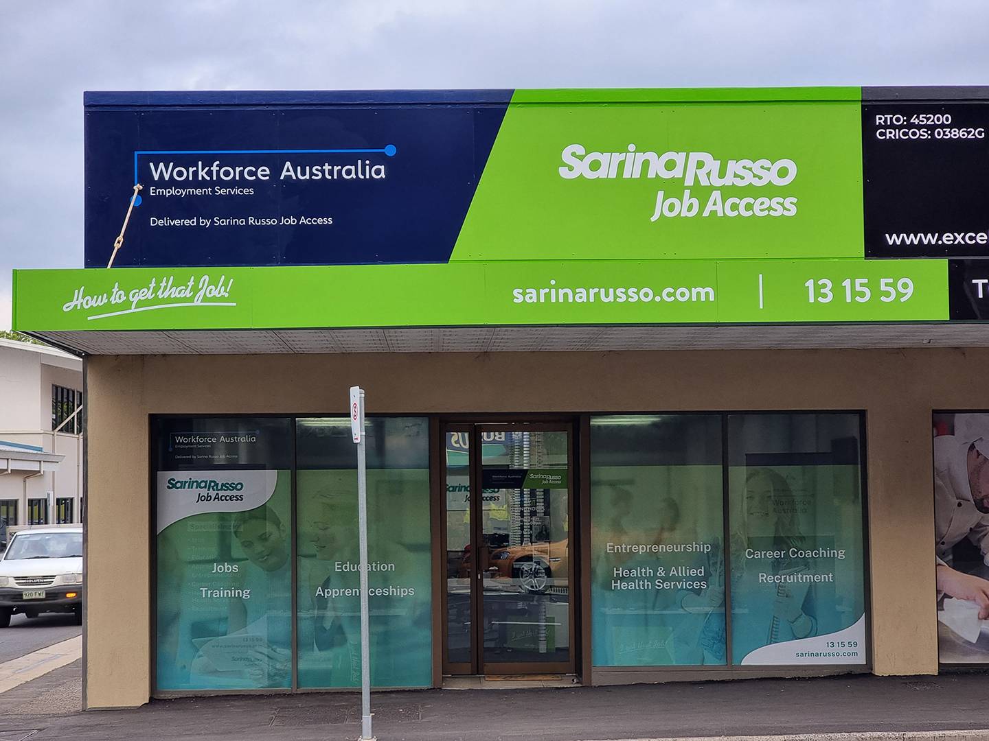 Sarina Russo Building Signage Toowoomba