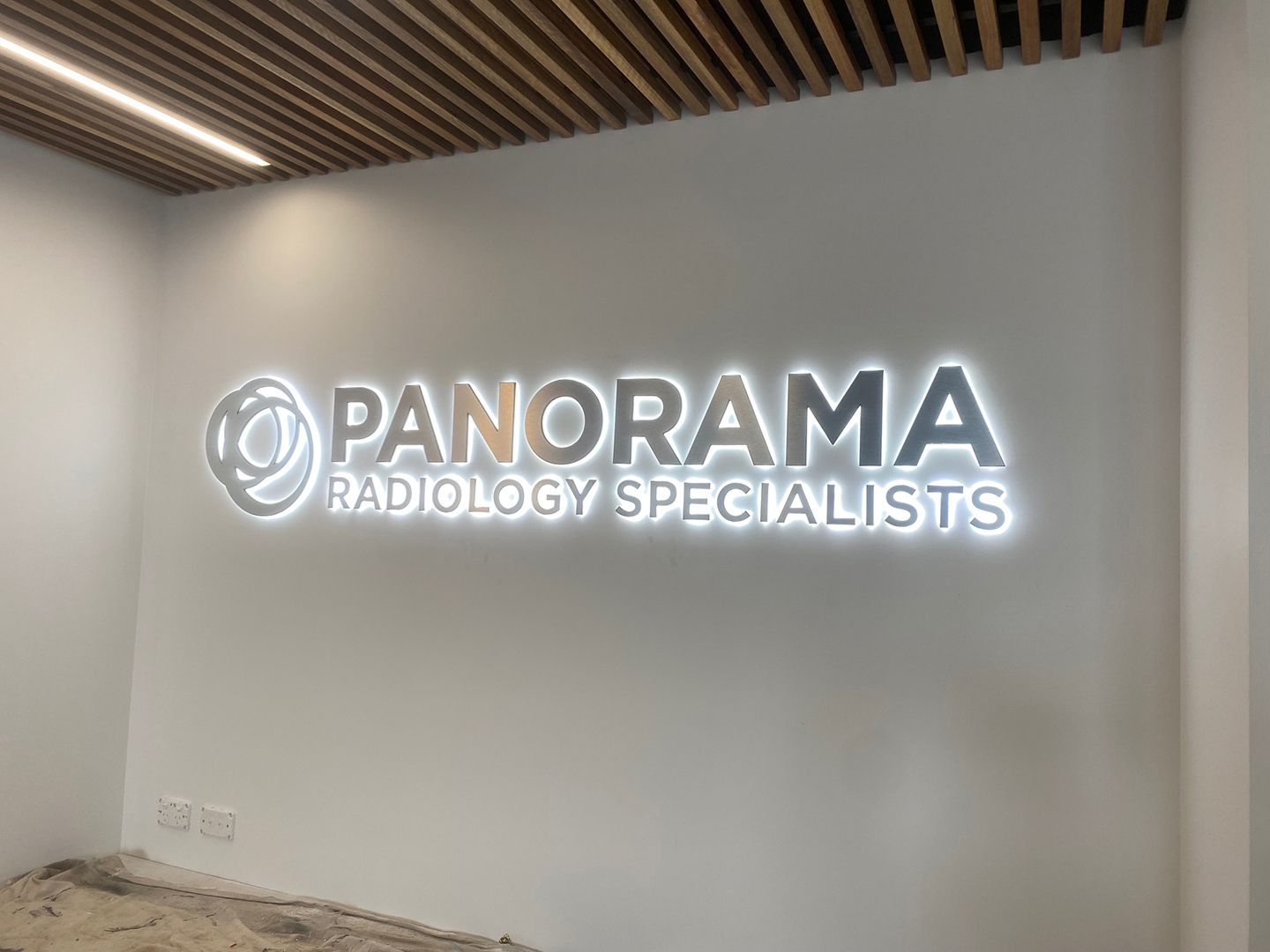 Panorama 3D Printed Halo Illuminated Sign