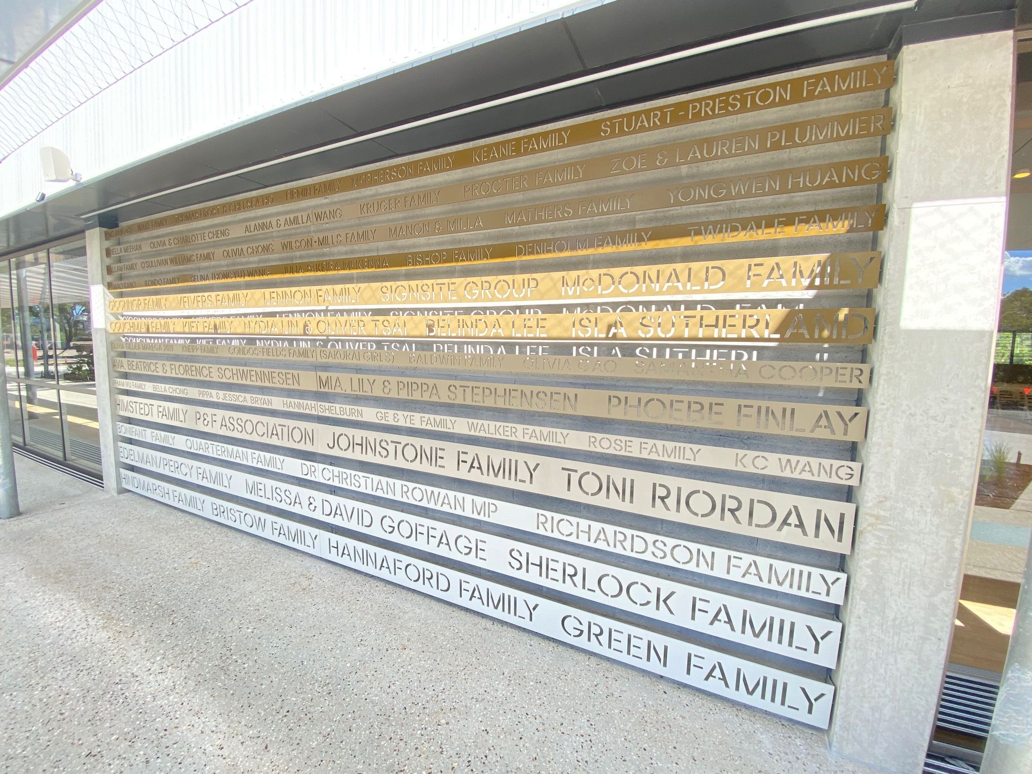 St Aidans Donor Wall