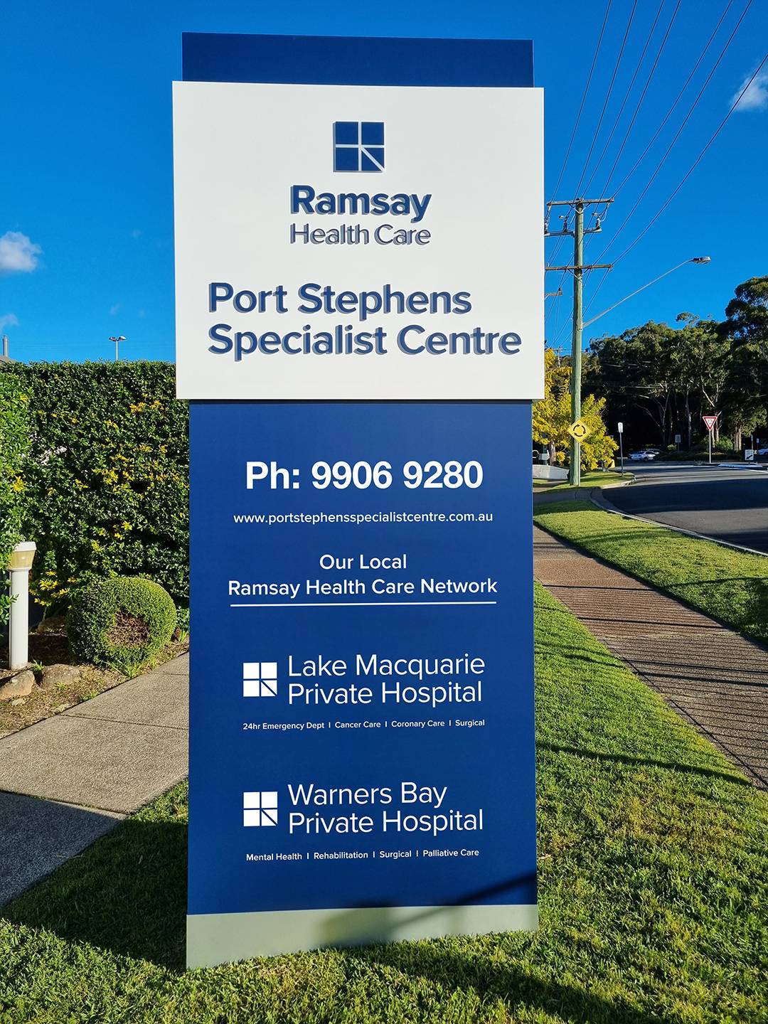 Ramsay Health Pylon Sign