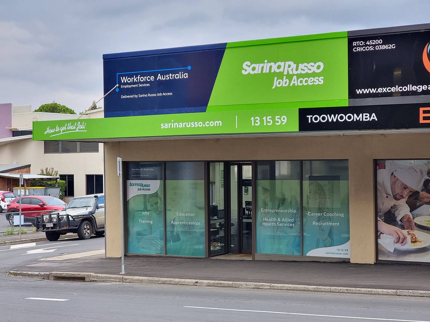Sarina Russo Building Signage Toowoomba