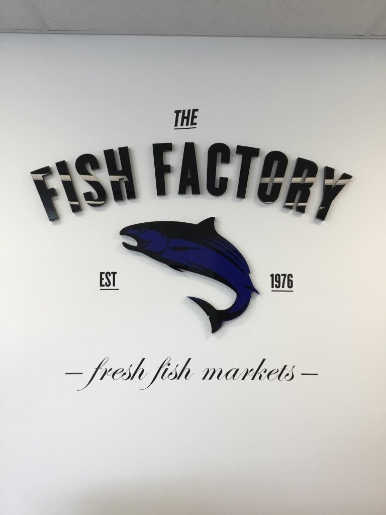 fish factory fabricated letters