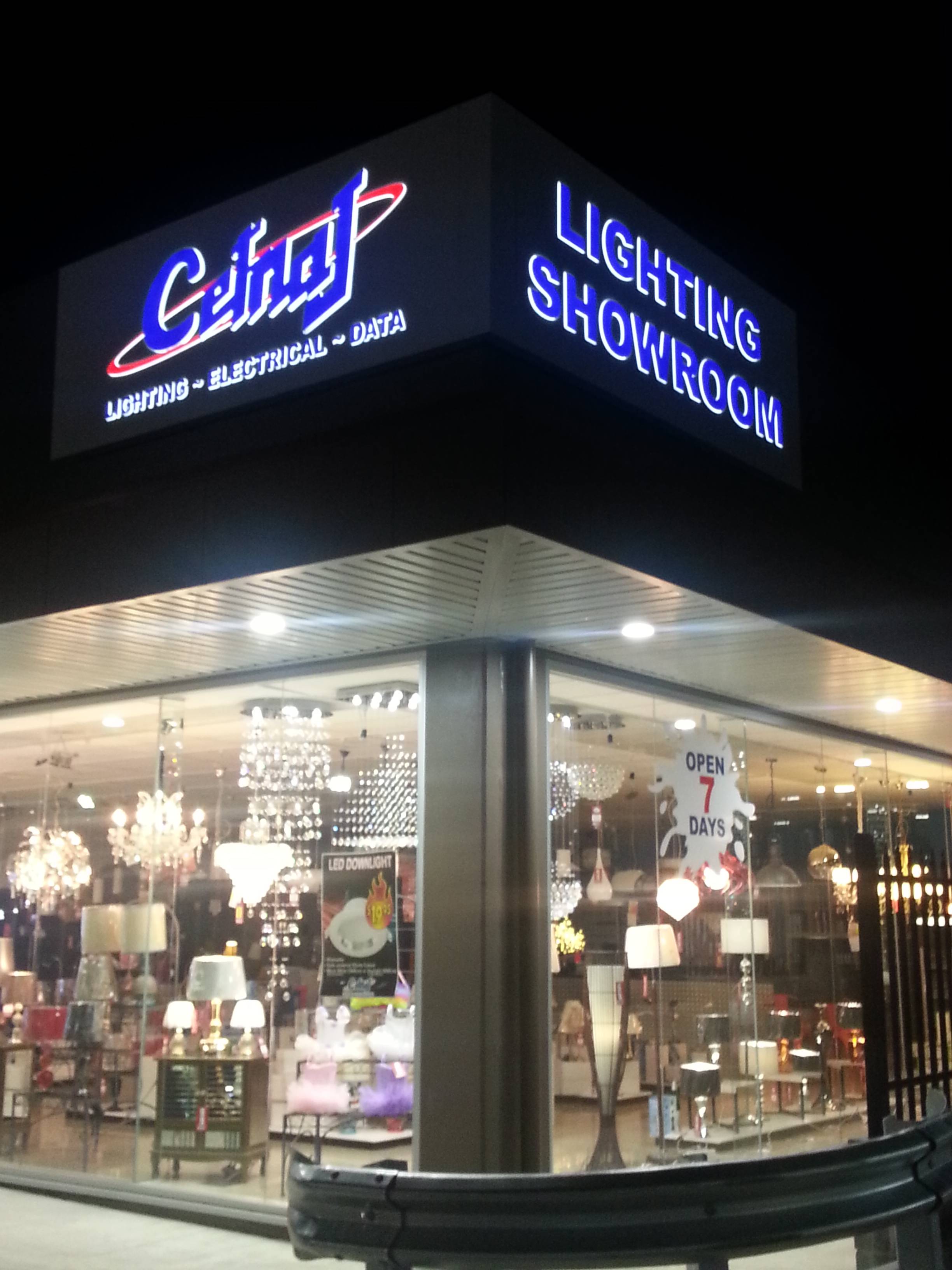 Cetnaj Lighting Showroom Fabricated Letters