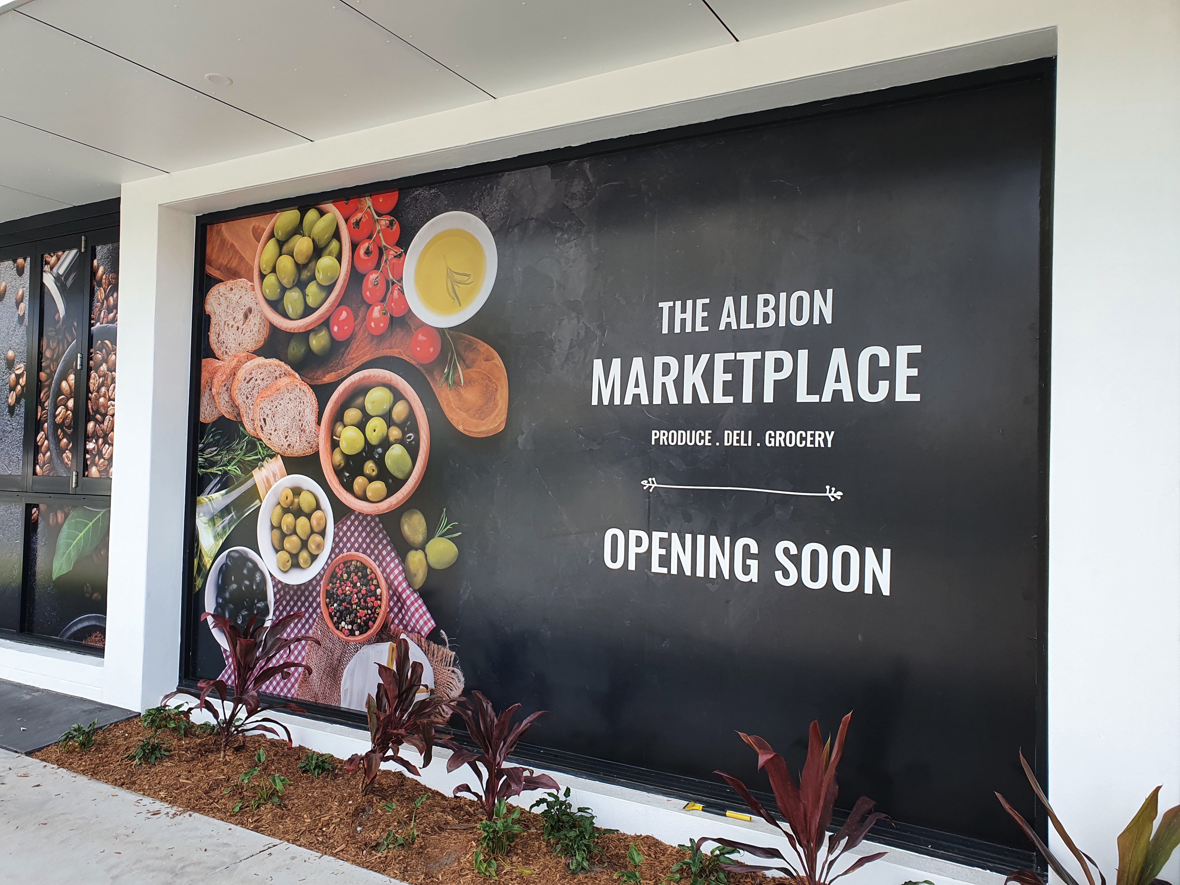 Albion Marketplace Window Graphics