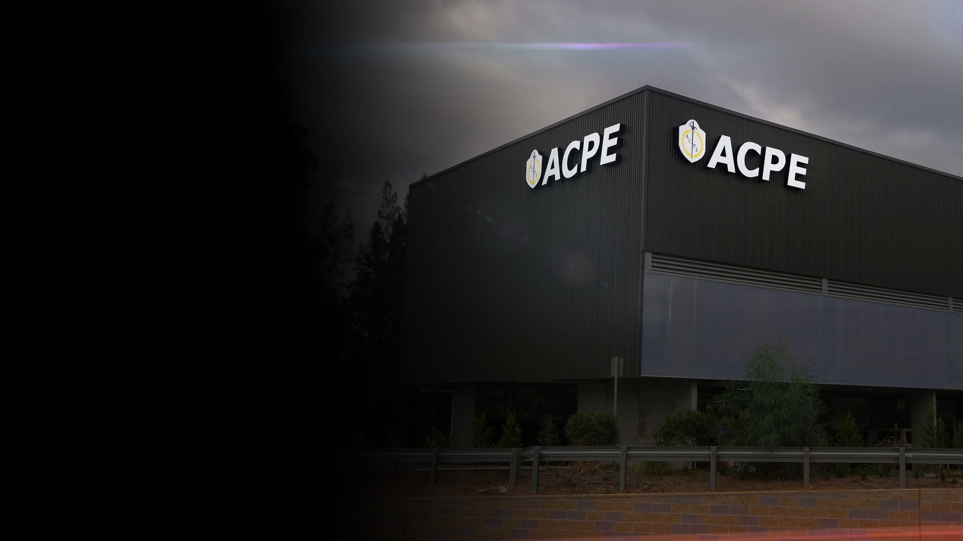 ACPE illuminated building signage