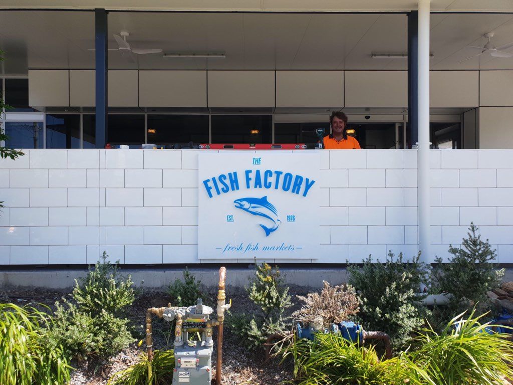 fish factory fabricated letters
