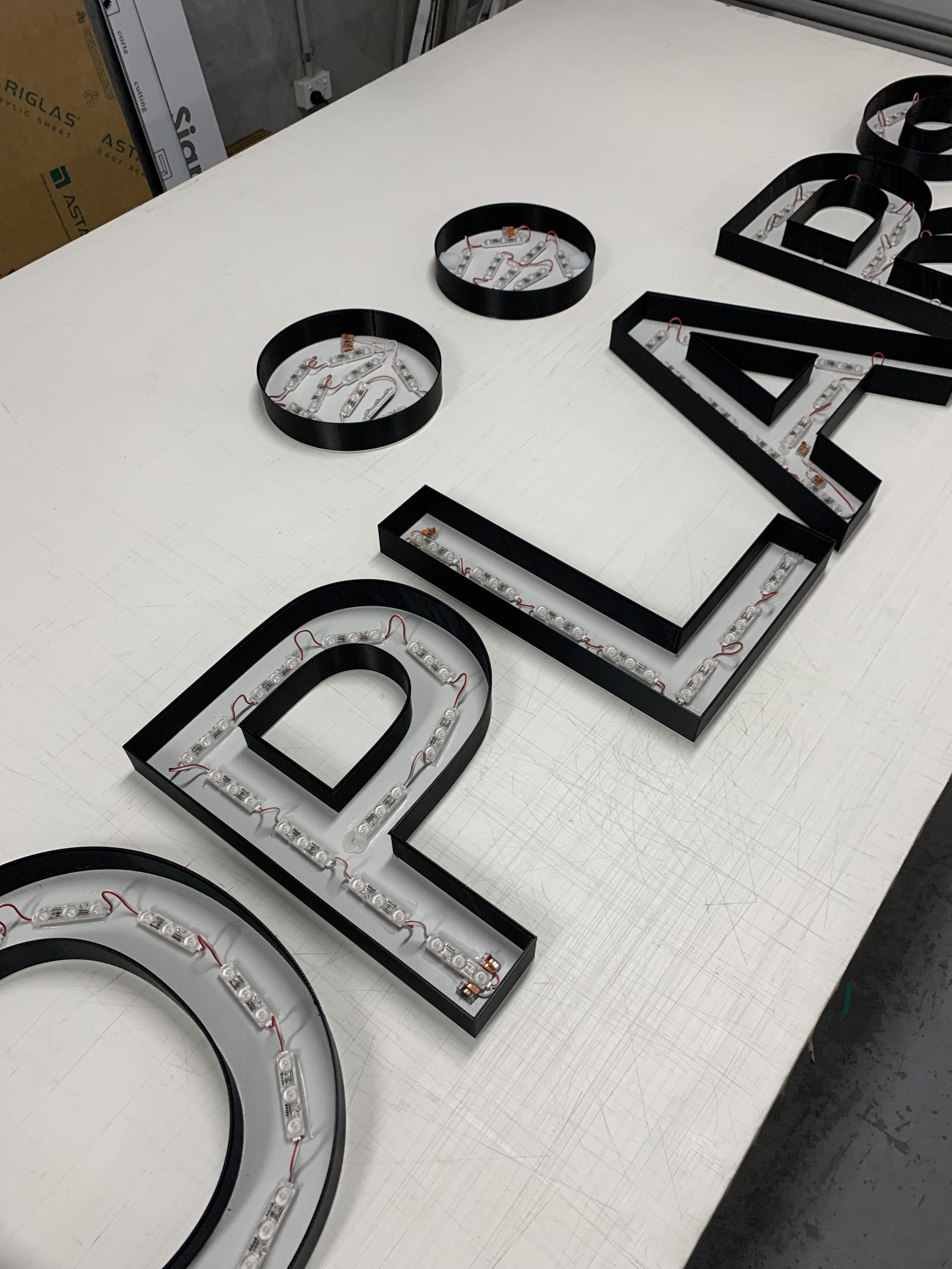 Illuminated 3D Printed Letters